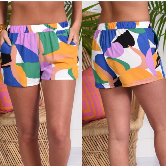 My Girls by Material girls high rise elastic band shorts size S - Picture 10 of 10